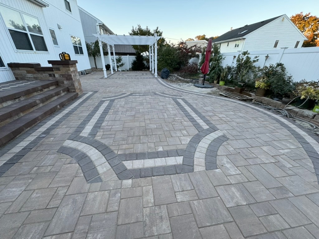 Paver Driveway & Stone Retaining Wall